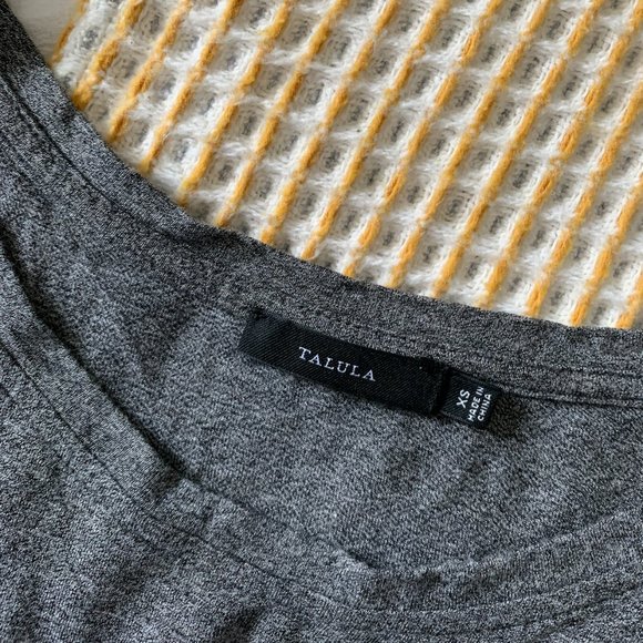 Talula Grey Asymmetrical Hem Relaxed Fit Tee - Picture 3 of 3